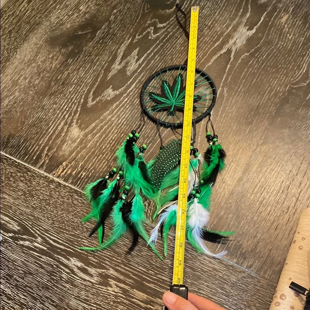 Green Feather Dreamcatcher for Home Party Decorations